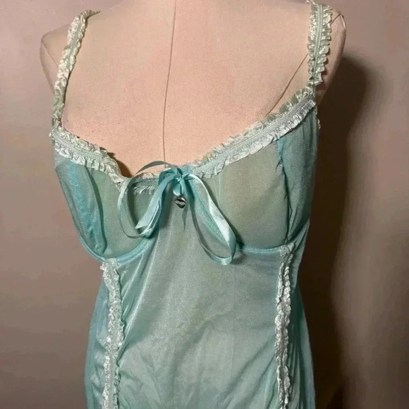 Coquette mermaid blue sheer chemise L - Picture 4 of 7